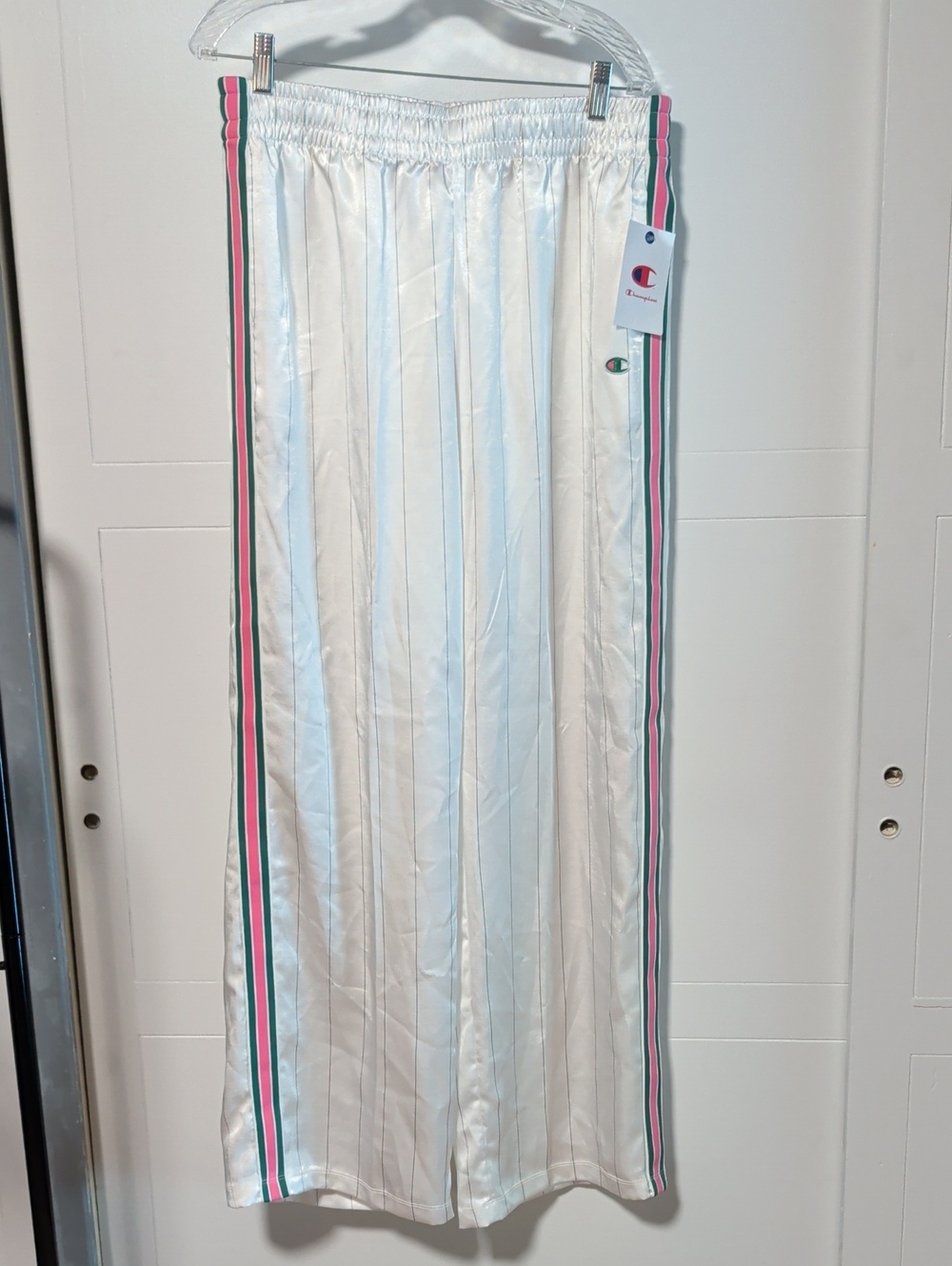 Champion Wide Leg Satin Track Pants
